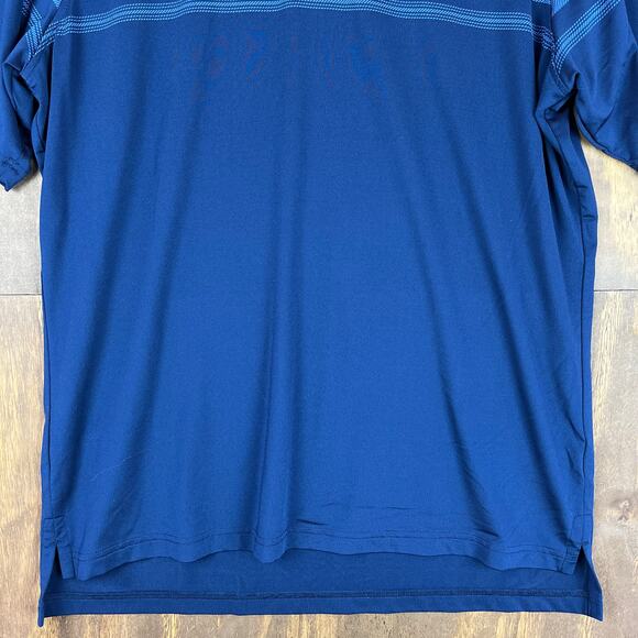 Fairway & Greene Mens Shirt Blue Golf Polo Striped Comfort Quick Dry Stretch M - Picture 4 of 12